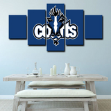 NFL American Football Team Indianapolis Colts Symbol 5 Piece Canvas Wall Art Painting Wallpaper Poster Picture Print Photo Decor