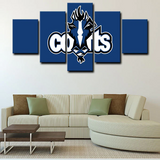 NFL American Football Team Indianapolis Colts Symbol 5 Piece Canvas Wall Art Painting Wallpaper Poster Picture Print Photo Decor
