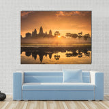 Angkor Wat Cambodia Buddhist Buddhism Temple 1, 2, 3, 4 & 5 Framed Canvas Wall Art Painting Wallpaper Poster Picture Print Photo Decor