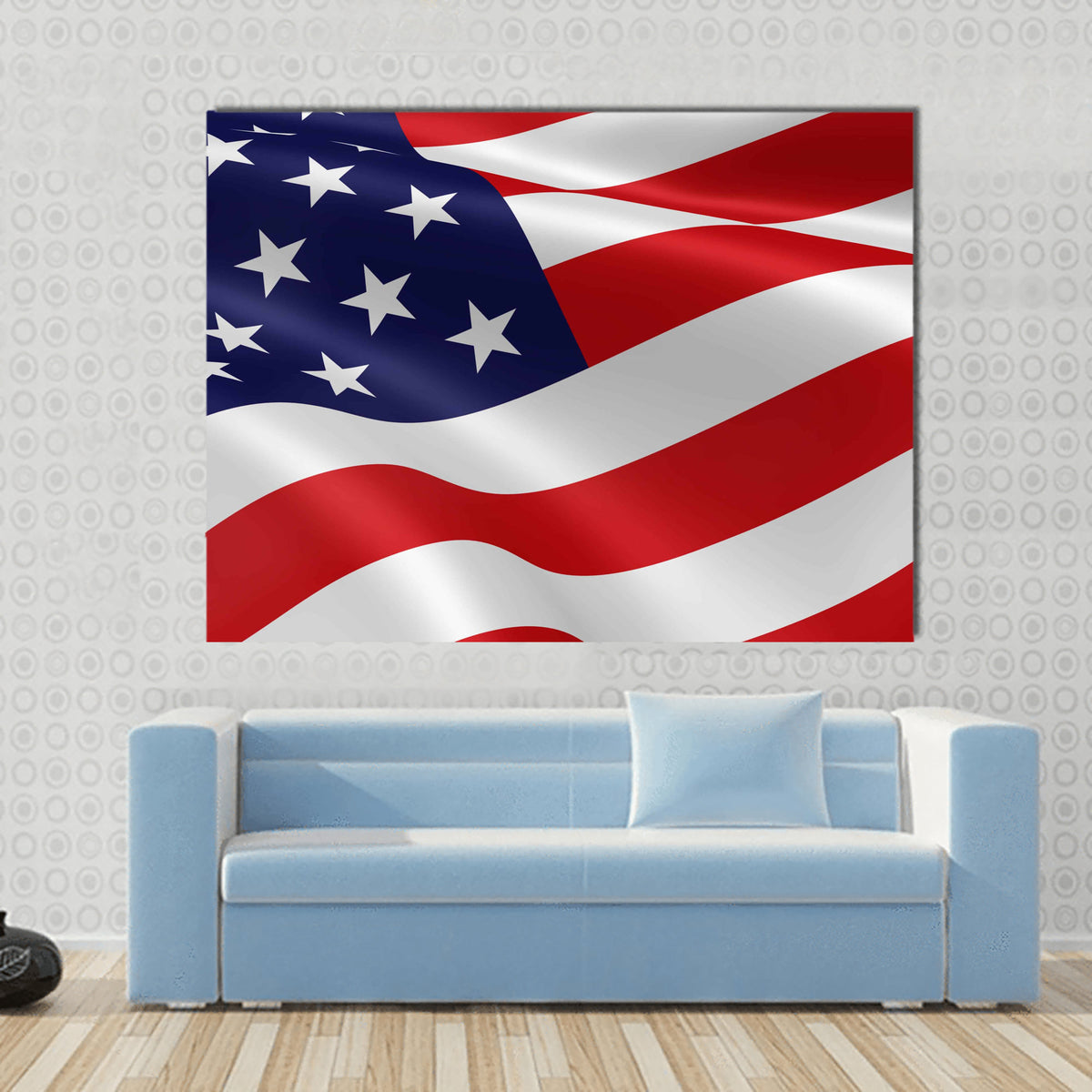 Patriotic USA American Flag 1, Online Art 3, 4 Buy & Canvas – 5 Wa Panel Piece Wall Multi 2, Canvas