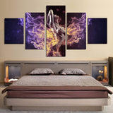 Flaming Hot Beautiful Sexy Woman 1, 2, 3, 4 & 5 Piece Babe Canvas Wall Art Decor Posters Photo Prints Artwork Wallpaper Pictures Multi Panel