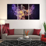 Flaming Hot Beautiful Sexy Woman 1, 2, 3, 4 & 5 Piece Babe Canvas Wall Art Decor Posters Photo Prints Artwork Wallpaper Pictures Multi Panel