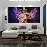Flaming Hot Beautiful Sexy Woman 1, 2, 3, 4 & 5 Piece Babe Canvas Wall Art Decor Posters Photo Prints Artwork Wallpaper Pictures Multi Panel
