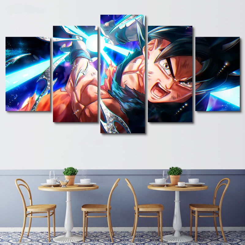 Dragon Ball Z Anime Framed 5 Piece Canvas Wall Art Painting Wallpaper ...