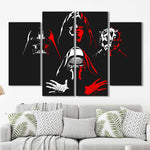 Star Wars Darth Vader Maul Emperor Kylo Ren 4 Piece Canvas Wall Art Painting Wallpaper Poster Picture Print Photo Decor