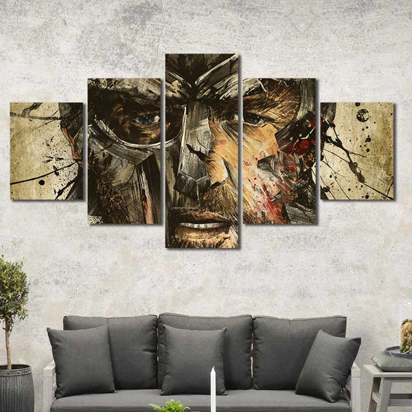 Gladiator Movie Warrior Crowe Roman 5 Piece Canvas Wall Art Painting Wallpaper Poster Picture Print Photo Decor