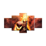 Naruto Kurama Chakra Mode for Naruto Fans 5 Piece Canvas Wall Art Painting Wallpaper Poster Picture Print Photo Decor