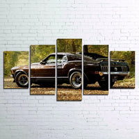 1970 Ford Mustang Classic Muscle Car 5 Piece Canvas Wall Art Painting Wallpaper Poster Picture Print Photo Decor