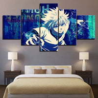 Hunter x Hunter Killua Zoldyck Lightning Anime 5 Piece Canvas Wall Art Painting Wallpaper Poster Picture Print Photo Decor