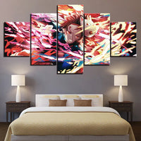 Demon Slayer Tanjiro Kamado Anime Lovers 5 Piece Canvas Wall Art Painting Wallpaper Poster Picture Print Photo Decor