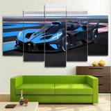 Bugatti Bolide Hyper Car for Car Enthusiasts 5 Piece Canvas Wall Art Painting Wallpaper Poster Picture Print Photo Decor