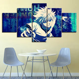 Hunter x Hunter Killua Zoldyck Lightning Anime 5 Piece Canvas Wall Art Painting Wallpaper Poster Picture Print Photo Decor