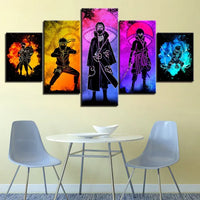 Naruto Uchiha Clan Silhouettes Anime Fans 5 Piece Canvas Wall Art Painting Wallpaper Poster Picture Print Photo Decor