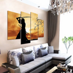 Japanese Samurai Bushido 4 Piece Canvas Wall Art Painting Wallpaper Poster Picture Print Photo Decor