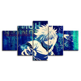 Hunter x Hunter Killua Zoldyck Lightning Anime 5 Piece Canvas Wall Art Painting Wallpaper Poster Picture Print Photo Decor