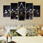 Assassins Creed Video Game 5 Piece Canvas Wall Art Painting Wallpaper Poster Picture Print Photo Decor