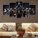 Assassins Creed Video Game 5 Piece Canvas Wall Art Painting Wallpaper Poster Picture Print Photo Decor