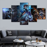 Dota 2 The Deadly Trios Game 5 Piece Canvas Wall Art Painting Wallpaper Poster Picture Print Photo Decor