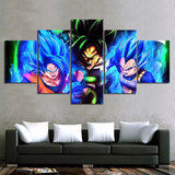 Dragon Ball Super Broly Anime 5 Piece Canvas Wall Art Painting Wallpaper Poster Picture Print Photo Decor