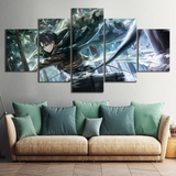 Attack On Titan Levi Ackerman Anime 5 Piece Canvas Wall Art Painting Wallpaper Poster Picture Print Photo Decor