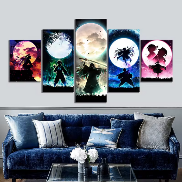 Anime 5 Piece Canvas Wall Art Painting Wallpaper Poster Picture Print Photo Decor