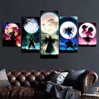 Anime 5 Piece Canvas Wall Art Painting Wallpaper Poster Picture Print Photo Decor