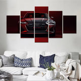 Audi RS6 Luxury Sports Car 5 Piece Canvas Wall Art Painting Wallpaper Poster Picture Print Photo Decor