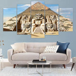 Egyptian Pyramids Modular Ancient Egypt 5 Piece Canvas Wall Art Painting Wallpaper Poster Picture Print Photo Decor