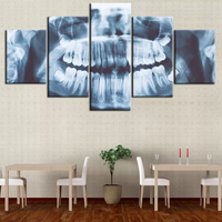 X-Ray Dentist Dental Office Teeth Picture 5 Piece Canvas Wall Art Painting Wallpaper Poster Picture Print Photo Decor