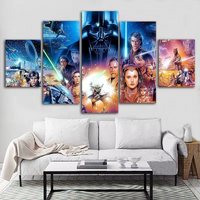 Star Wars Characters Portraits 4 Piece Canvas Wall Art Painting Wallpaper Poster Picture Print Photo Decor