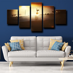 Spurs Tottenham Hotspur FC Logo Hart Lane Stadium 5 Piece Canvas Wall Art Painting Wallpaper Poster Picture Print Photo Decor