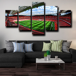 Premier League Team Arsenal FC Emirates Stadium 5 Piece Canvas Wall Art Painting Wallpaper Poster Picture Print Photo Decor