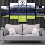 Chelsea FC Stamford Bridge Stadium Football Club 5 Piece Canvas Wall Art Painting Wallpaper Poster Picture Print Photo Decor