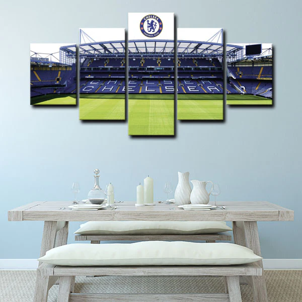 Chelsea FC Stamford Bridge Stadium Football Club 5 Piece Canvas Wall A ...