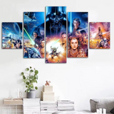 Star Wars Characters Portraits 4 Piece Canvas Wall Art Painting Wallpaper Poster Picture Print Photo Decor