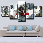 Assassin's Creed III Characters Ultimate Gaming 5 Piece Canvas Wall Art Painting Wallpaper Poster Picture Print Photo Decor