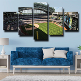 Milwaukee Brewers MLB Baseball Stadium 5 Piece Canvas Wall Art Painting Wallpaper Poster Picture Print Photo Decor