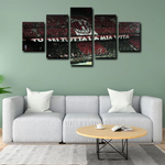 AC Milan Logo Fans Serie A Football Team Logo 5 Piece Canvas Wall Art Painting Wallpaper Poster Picture Print Photo Decor