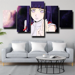 Hinata Hyuga Naruto Purple Anime Character 5 Piece Canvas Wall Art Painting Wallpaper Poster Picture Print Photo Decor