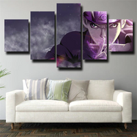 Purple Naruto Uzumaki Anime Silent Power 5 Piece Canvas Wall Art Painting Wallpaper Poster Picture Print Photo Decor
