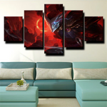 Yasuo Soldiers League of Legends Gaming Characters 5 Piece Canvas Wall Art Painting Wallpaper Poster Picture Print Photo Decor