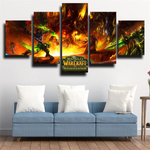 The Burning Crusade World of Warcraft Epic Gaming 5 Piece Canvas Wall Art Painting Wallpaper Poster Picture Print Photo Decor