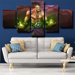 World Of Warcraft Gaming Warlords of Draenor 5 Piece Canvas Wall Art Painting Wallpaper Poster Picture Print Photo Decor