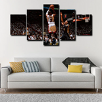 Dwyane Wade Miami Heat Dunk NBA Basketball Legends 5 Piece Canvas Wall Art Painting Wallpaper Poster Picture Print Photo Decor