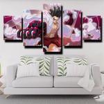 One Piece Monkey D. Luffy Gear Fourth Action Scene 5 Piece Canvas Wall Art Painting Wallpaper Poster Picture Print Photo Decor