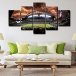 Seattle Seahawks NFL Football Stadium 5 Piece Canvas Wall Art Painting Wallpaper Poster Picture Print Photo Decor