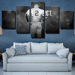 New York Yankees Baseball Player NO.2 Respect 5 Piece Canvas Wall Art Painting Wallpaper Poster Picture Print Photo Decor