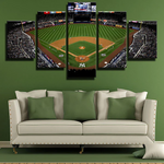 MLB Baseball Stadium New York Yankees Home Field 5 Piece Canvas Wall Art Painting Wallpaper Poster Picture Print Photo Decor