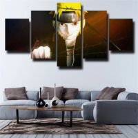 Naruto Uzumaki Anime Action Scene 5 Piece Canvas Wall Art Painting Wallpaper Poster Picture Print Photo Decor