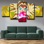 Dragon Ball Super Caulifla Action Scene Character 5 Piece Canvas Wall Art Painting Wallpaper Poster Picture Print Photo Decor